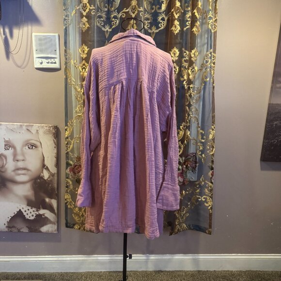 *HOST PICK* Free People Voyager shirt dress ~ L - Picture 3 of 4
